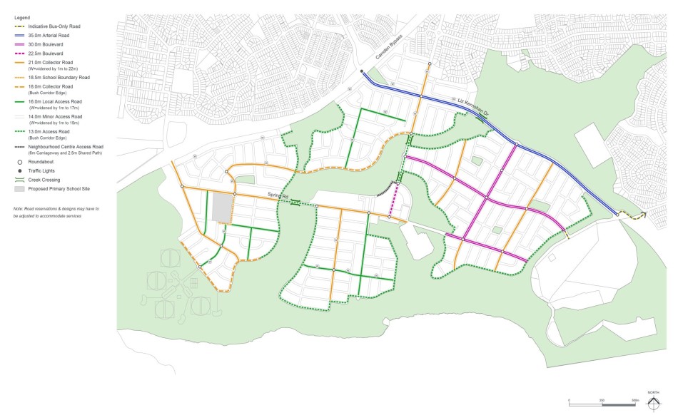 Figure 2-5: Spring Farm Street Network and Design Map