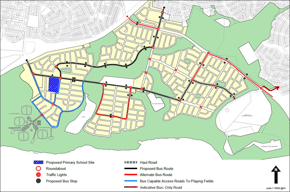 Figure 2-14: Spring Farm Indicative Bus Route