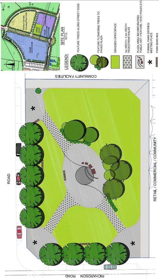 Figure 2-18: Spring Farm Neighbourhood Centre Village Green Concept Plan