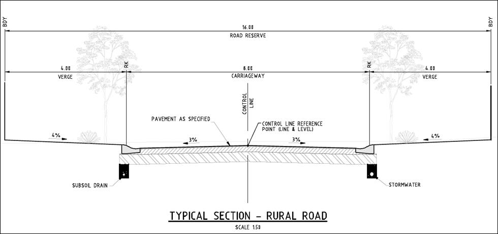 Figure 3-7: Manooka Valley Rural Road Typical Section
