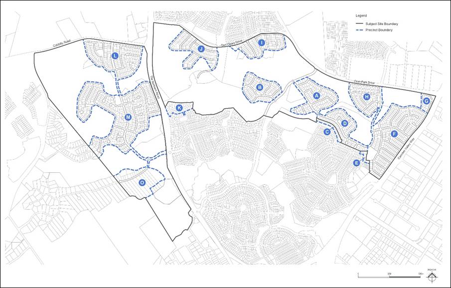 Figure 4-3: Precincts within Harrington Grove
