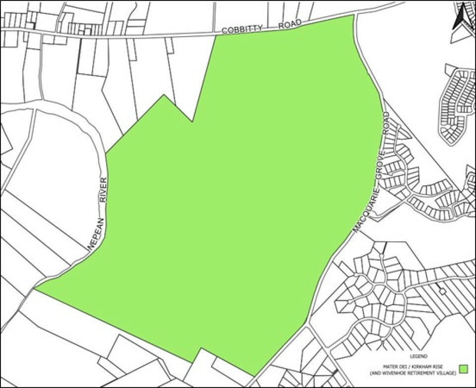 Map of Mater Dei Kirkham rise Schedule 5 Camden DCP