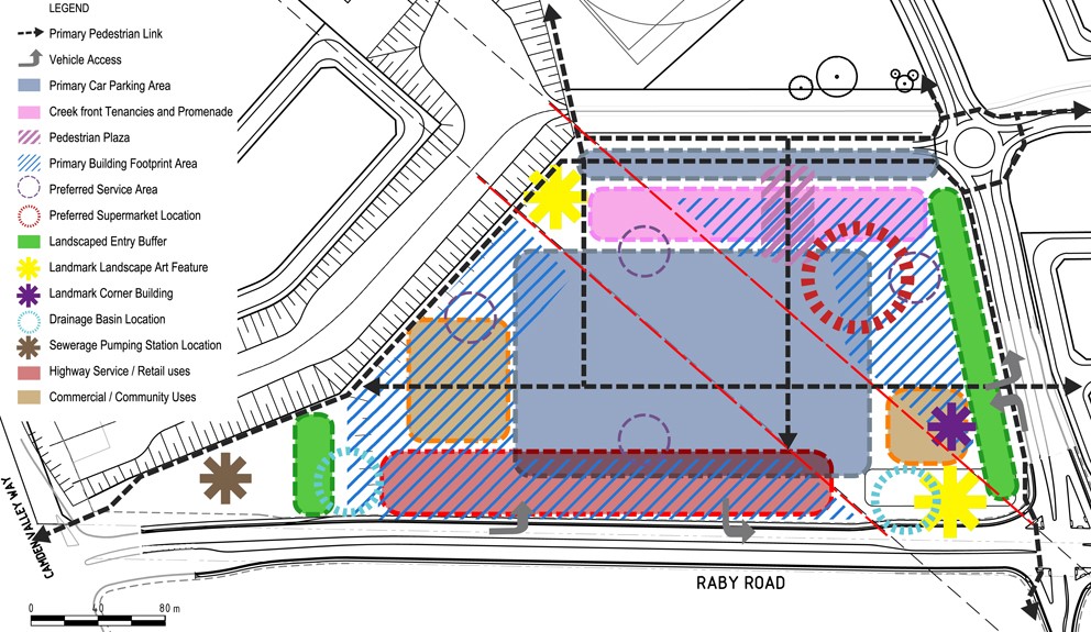 Figure 8-16: Site Planning Principles for Emerald Hills Centre